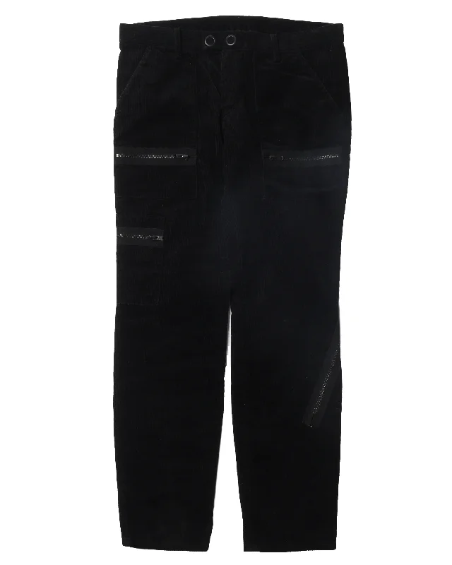 Bondage Zip Corduroy Pants Casual Drawstring Pants