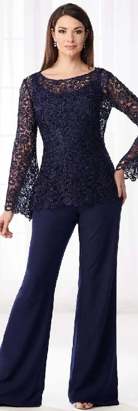 Cameron Blake - 218611 Lace Bell Sleeve Formal Pantsuit Formal Dress Pants