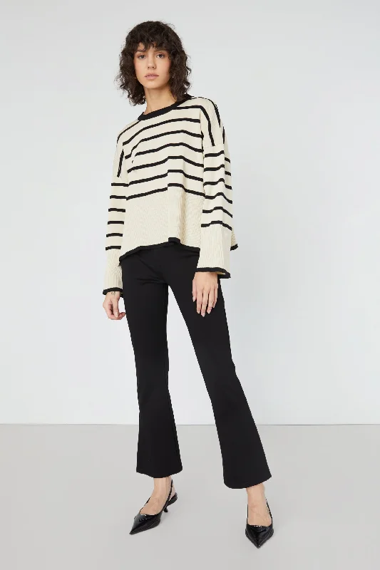 STRIPED CASHMERE SWEATER Graphic Sweater Embroidered Appliqued