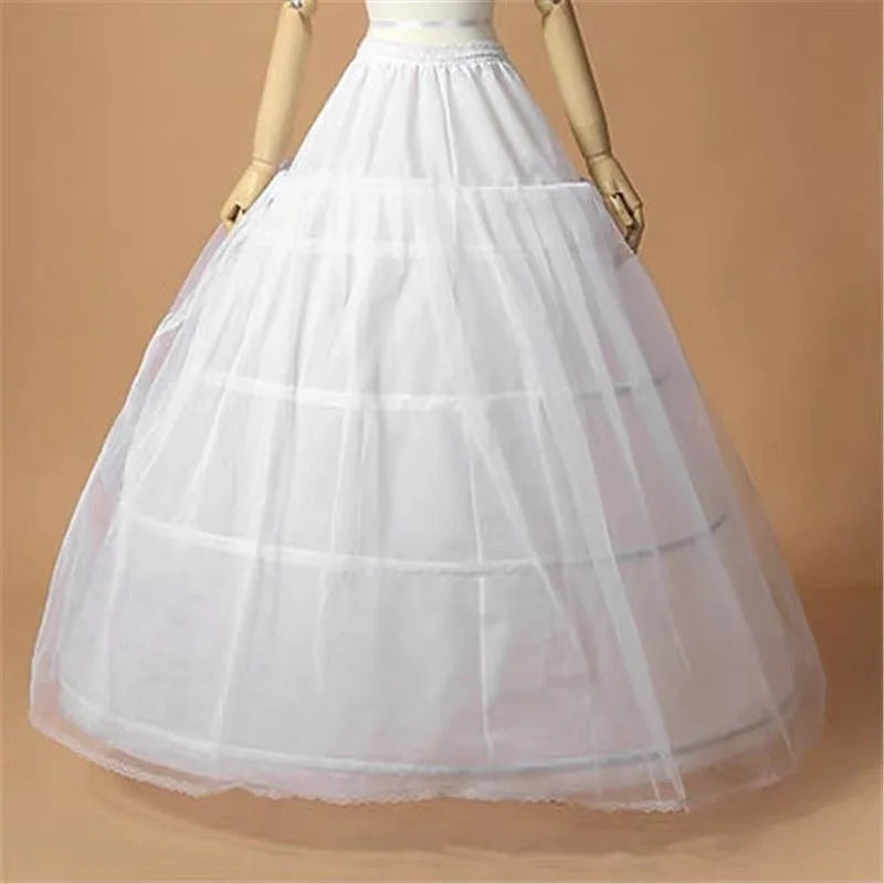 Elastic Waist Bridal Veil Cosplay Costume Modeling Three Steel Skirt Petticoats ribbed skirt waist
