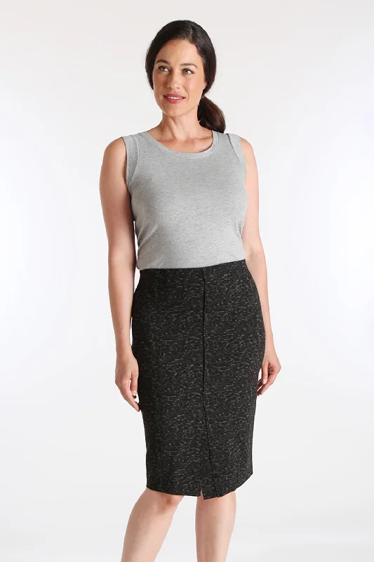 Everly Skirt - Print Knit: FINAL SALE wrap skirt elegant