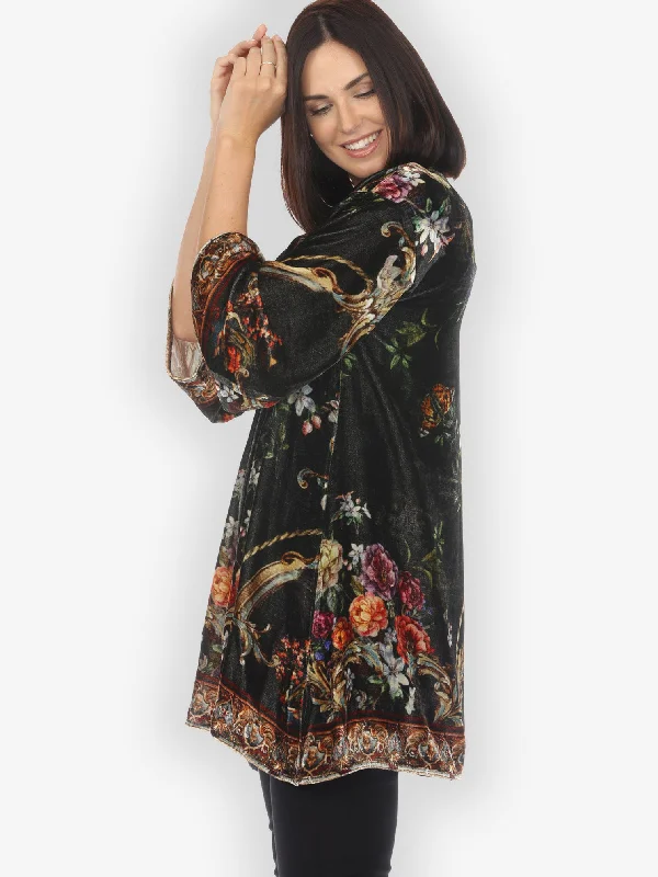 Baroque Garden Velvet Kimono Jacket Wool Jacket Cashmere Jacket Tweed Jacket