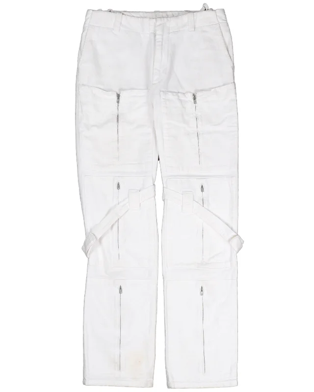 AW99 "Seance De Travail" Bondage Cargo Pants Elegant Dress Pants