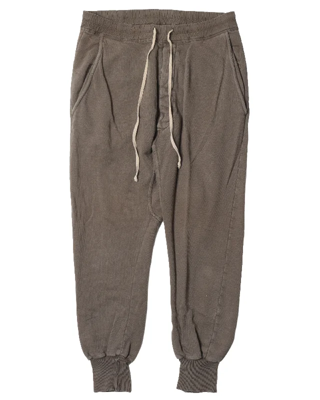 Drop Crouch Sweat Pants Chic Capri Pants