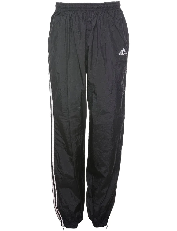 Adidas Black & White Track Pants - W26 L30 Classic Straight Pants