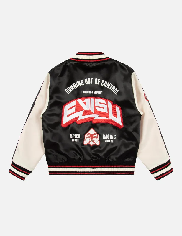 Racing Badge and Logo Appliqué Regular Fit Souvenir Jacket Cotton Jacket Linen Jacket Terry Jacket Racing Badge and Logo Appliqué Regular Fit Souvenir Jacket Cotton Jacket Linen Jacket Terry Jacket