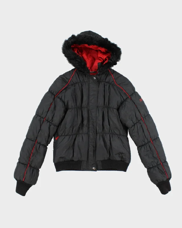 Vintage Y2K Women's DKNY Cropped Hooded Puffer Jacket - S Cotton Jacket Linen Jacket Terry Jacket Vintage Y2K Women's DKNY Cropped Hooded Puffer Jacket - S Cotton Jacket Linen Jacket Terry Jacket