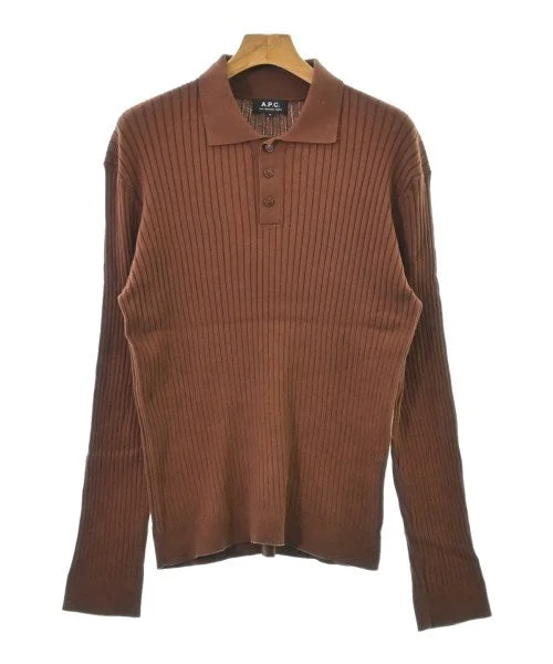 A.P.C. Sweaters Denim Fabric Leather Fabric Suede Fabric
