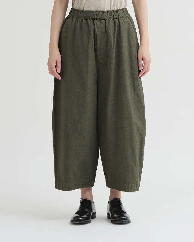 WIDE PANTS / KHAKI Comfortable Fleece Pants
