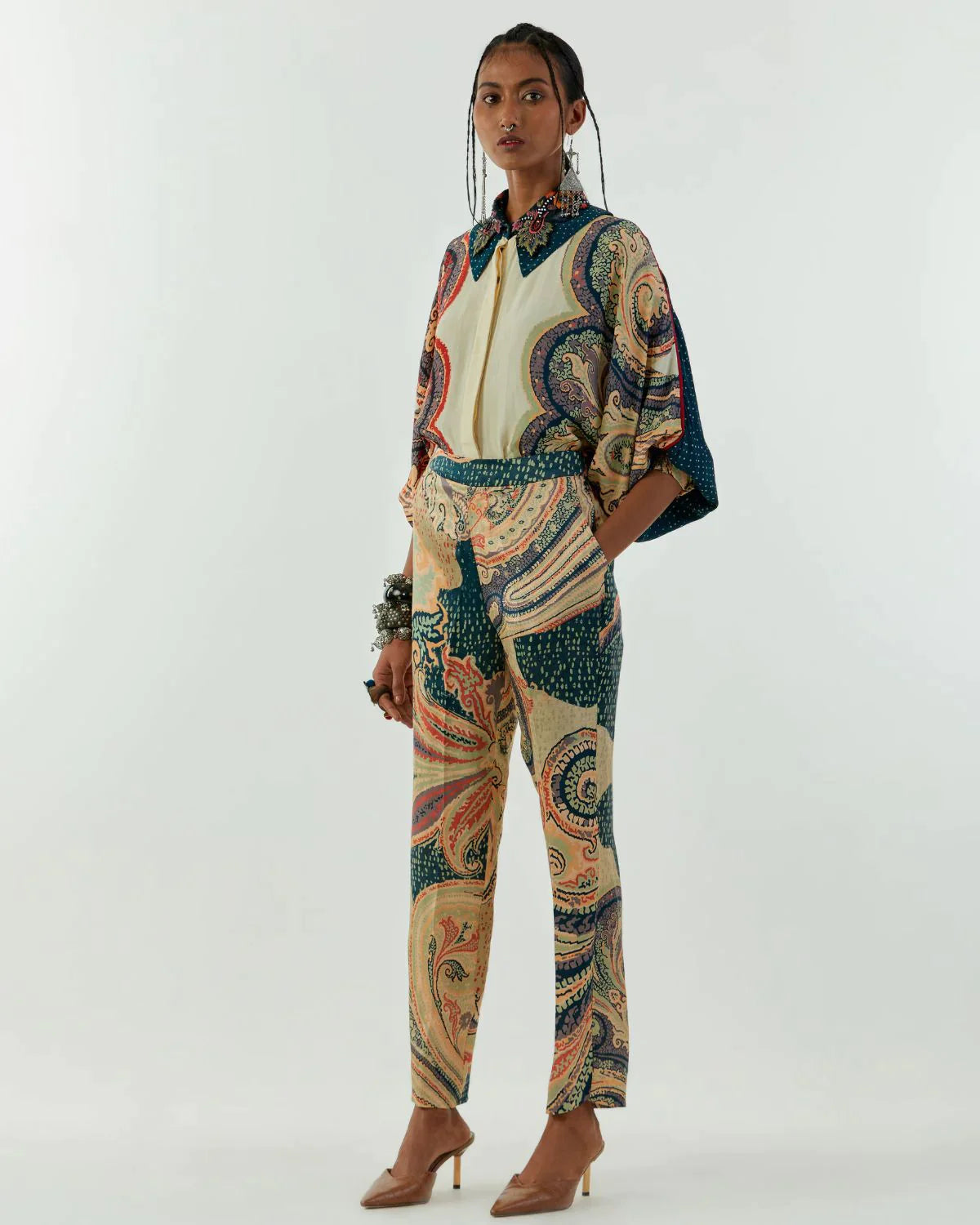 Ivory Mandala Pant High-Waist Yoga Pants