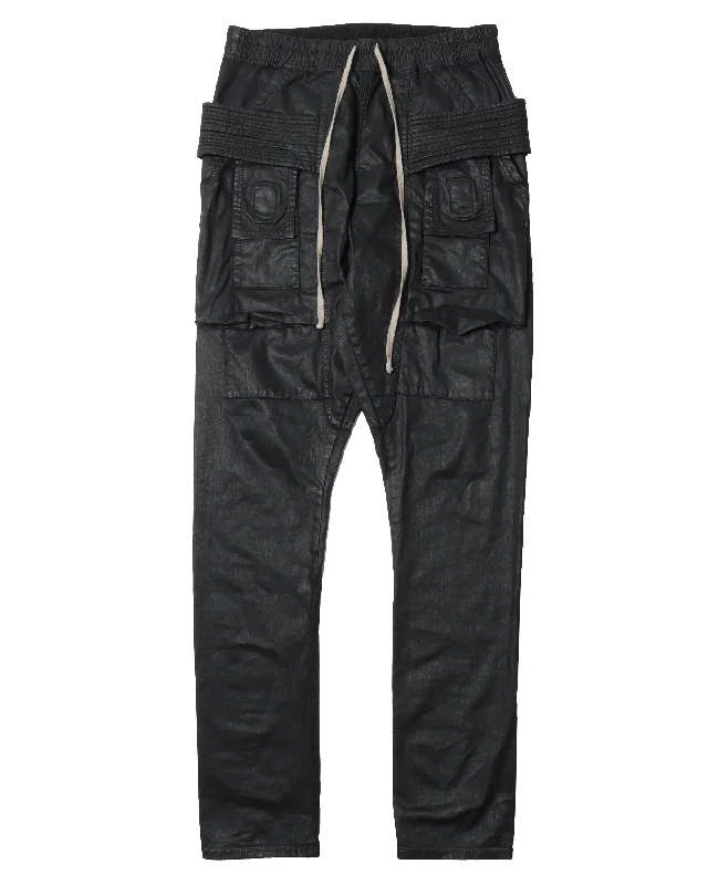 Waxed Cargo Pants Soft Stretch Pants