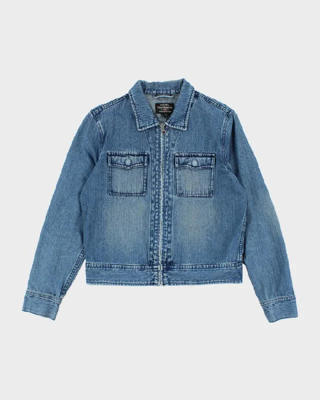 Vintage Y2K Women's Polo Jeans Dark Wash Denim Jacket - L Satin Jacket Silk Jacket Chiffon Jacket