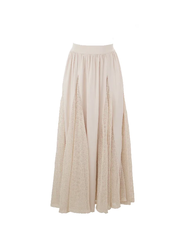 Flowers In The Sand - Skirt cashmere skirt rich