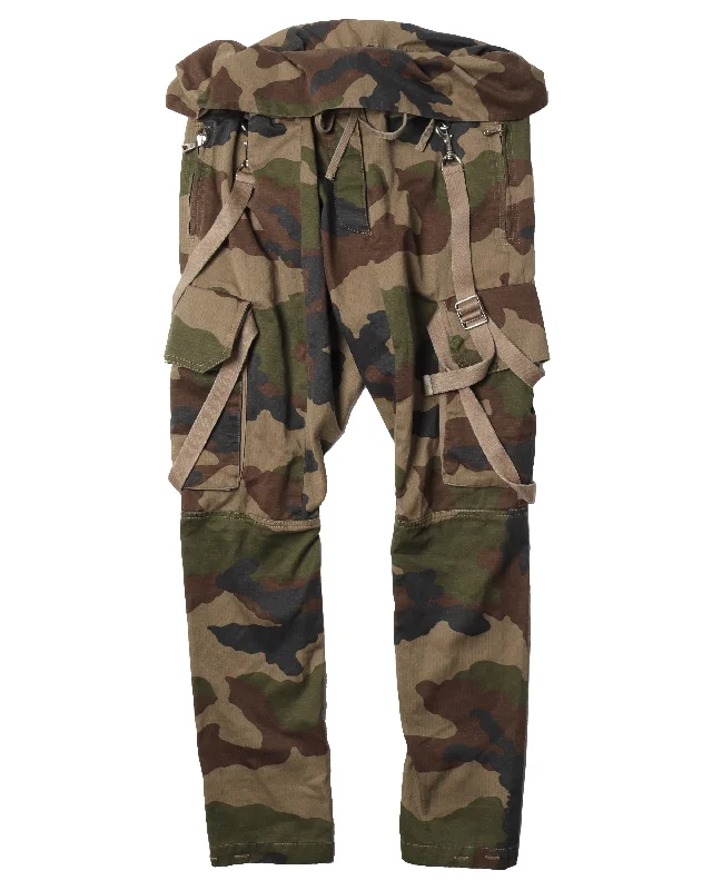 Camo Bondage Cargo Pant Formal Linen Trousers