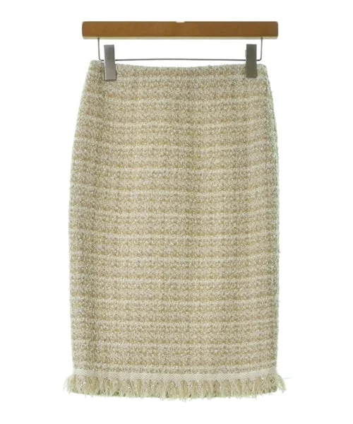ESTNATION Knee length skirts zip skirt side