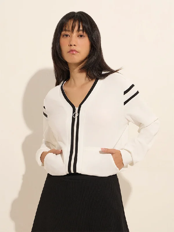 Studiofit Off-White Ribbed Jacket Mesh Jacket Canvas Jacket Denim Jacket