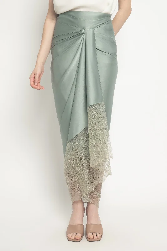 Lace Lilit Skirt in Sage corduroy skirt durable