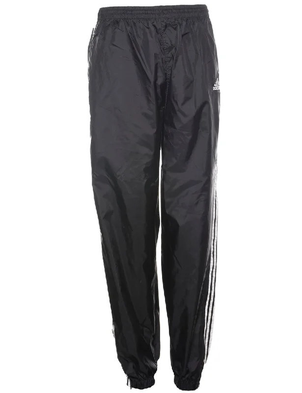 Adidas Black & White Contrast Track Pants - W27 L31 Fashionable Sporty Pants