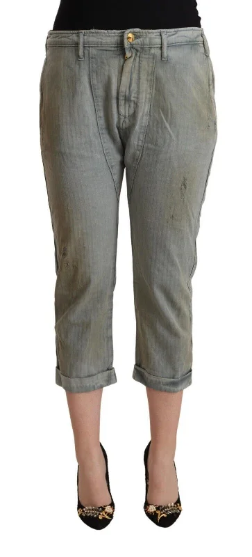 CYCLE Chic Mid Waist Cropped Skinny Pants Comfortable Maternity Pants