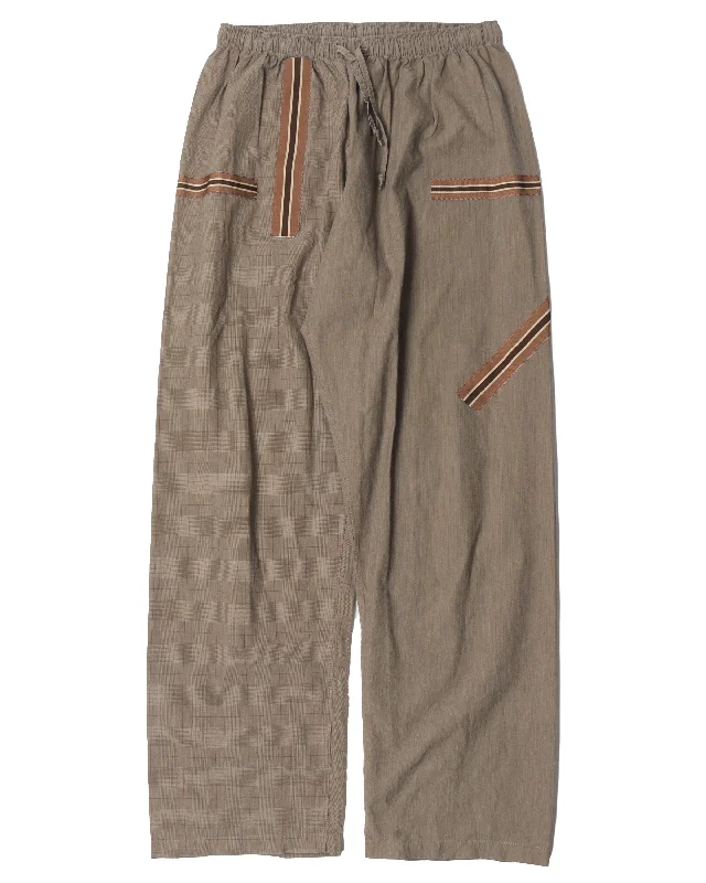 Cotton Plaid Pant Soft Stretch Trousers