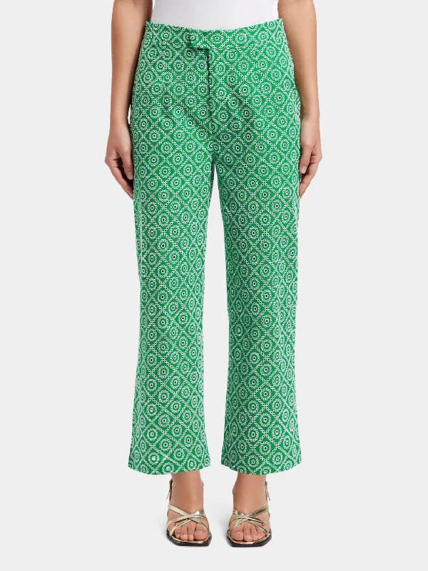 Broderie straight fit pants Comfy Cargo Trousers