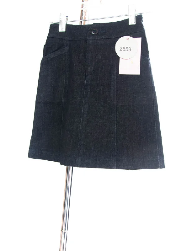 #2559 Sale Rack Item / Short Corneado Skirt / Girls Size 5 / Dark Denim Stretch velvet skirt plush #2559 Sale Rack Item / Short Corneado Skirt / Girls Size 5 / Dark Denim Stretch velvet skirt plush