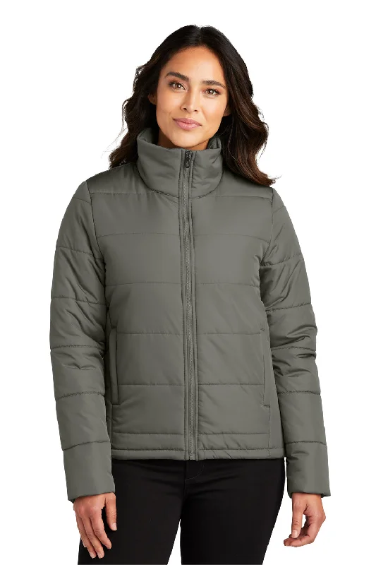 Port Authority Womens Water Resistant Full Zip Puffer Jacket - Shadow Grey Fleece Jacket Down Jacket Feather Jacket Port Authority Womens Water Resistant Full Zip Puffer Jacket - Shadow Grey Fleece Jacket Down Jacket Feather Jacket