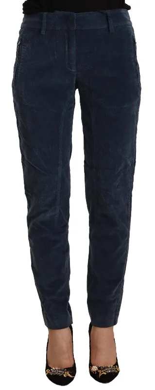 Peserico Elegant Tapered Cotton Blend Pants High-Waist Jogger Pants
