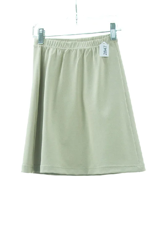 #2847 Sale Rack Item / Athletic Exercise Skirt / Girls 6 / Lt Khaki Heather wool skirt breathable