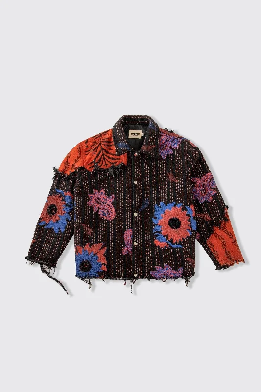 FIRE POPPY TWILL JACKET Jersey Jacket Tulle Jacket Batik Jacket