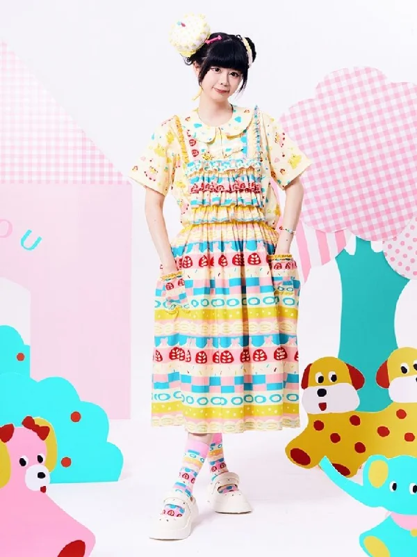 Showa girl cake lace skirt【s0000002878】 seamless skirt comfort