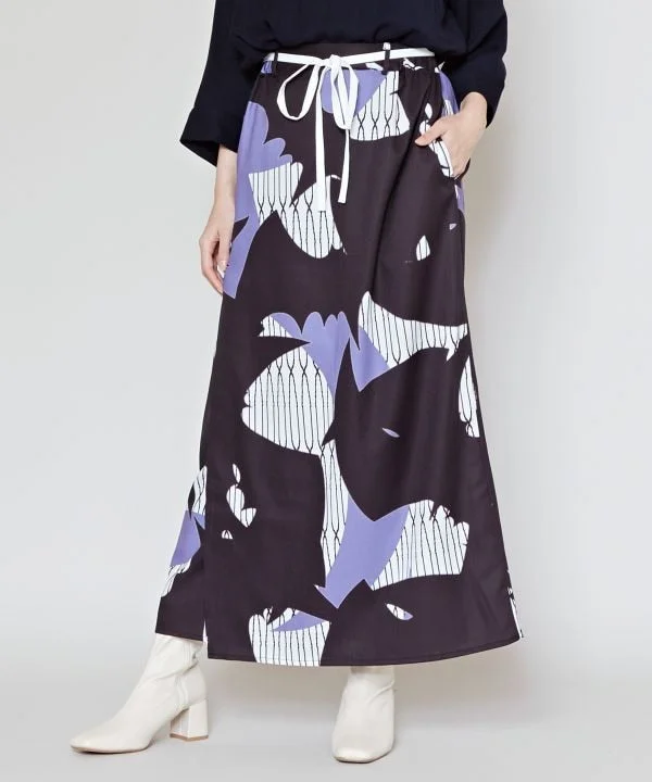 KURAGARI - Skirt linen skirt natural