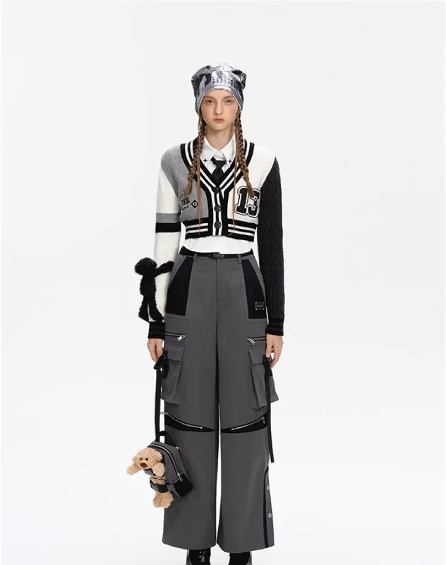 Bear Bag Cargo Pants Formal Linen Trousers