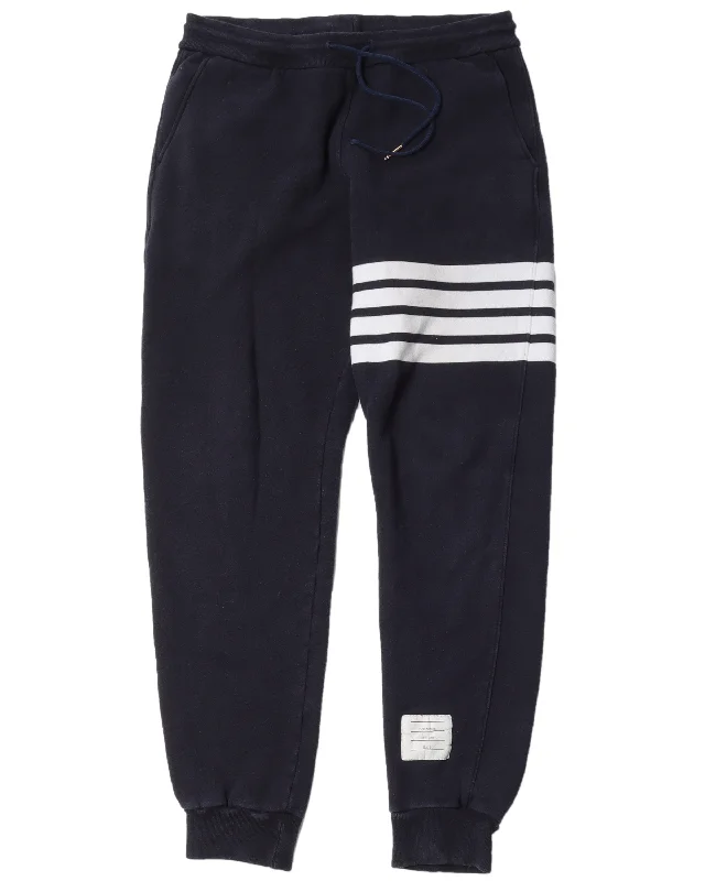 4-Bar Lounge Pants Fashionable Button-Up Pants