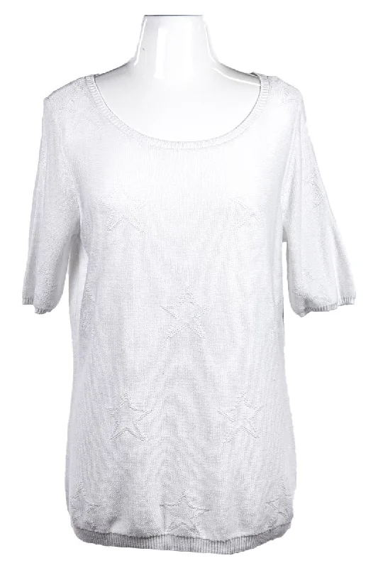 DressBarn Sweater Solid Print Embellished