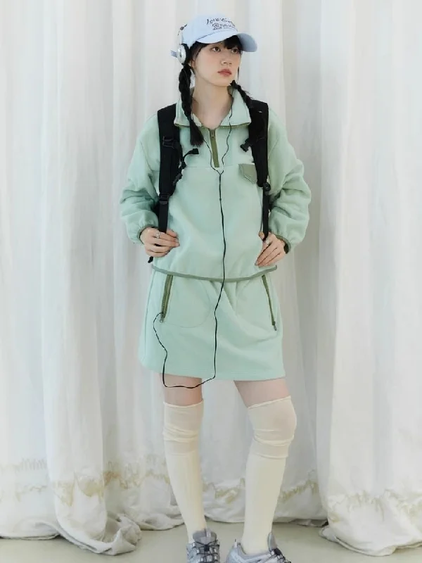 Sports style tops and skirt【s0000003899】 denim skirt casual