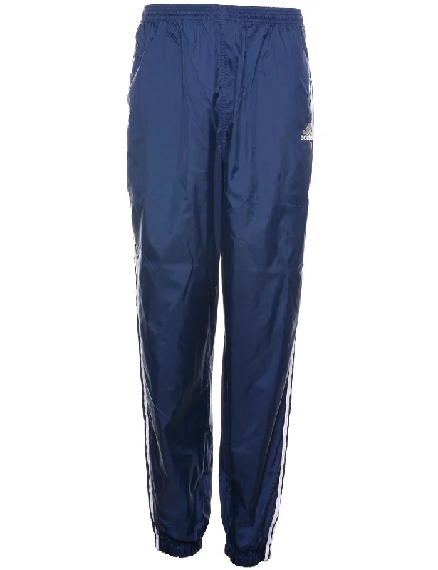 Adidas Navy & White Track Pants - W29 L32 Relaxed Casual Leggings
