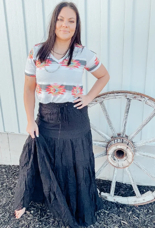 The Sheridan Maxi Skirt {Black} leather skirt bold