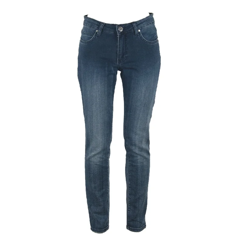 Maison Espin Chic Skinny Blue Sweat Pants Trendy Tapered Pants