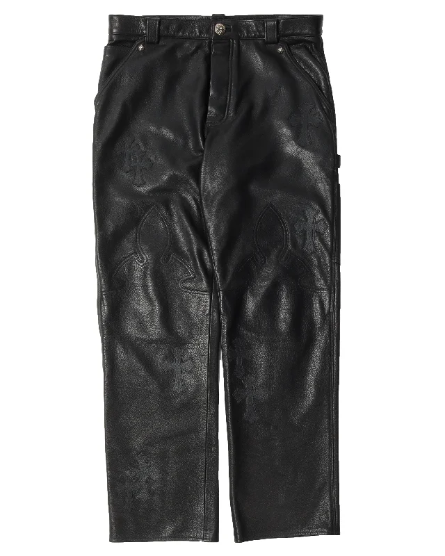 Leather Carpenter Cross Pants Comfortable Maternity Pants