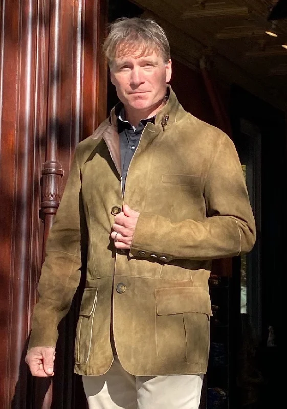 Bergen of Norway Men's Hans Lambskin Jacket D0B800 in Olive Faux Fur Fabric Real Fur Fabric Shearling Fabric Bergen of Norway Men's Hans Lambskin Jacket D0B800 in Olive Faux Fur Fabric Real Fur Fabric Shearling Fabric