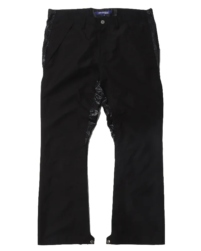 Mixed Materials Pants Soft Sweatpants Style