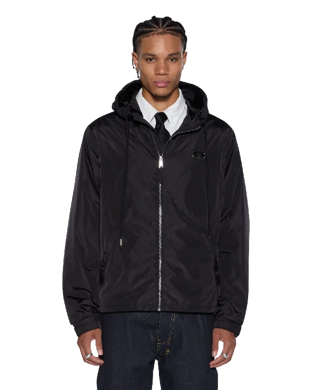 TEK NYLON JACKET BLACK Herringbone Jacket Houndstooth Jacket Plaid Jacket