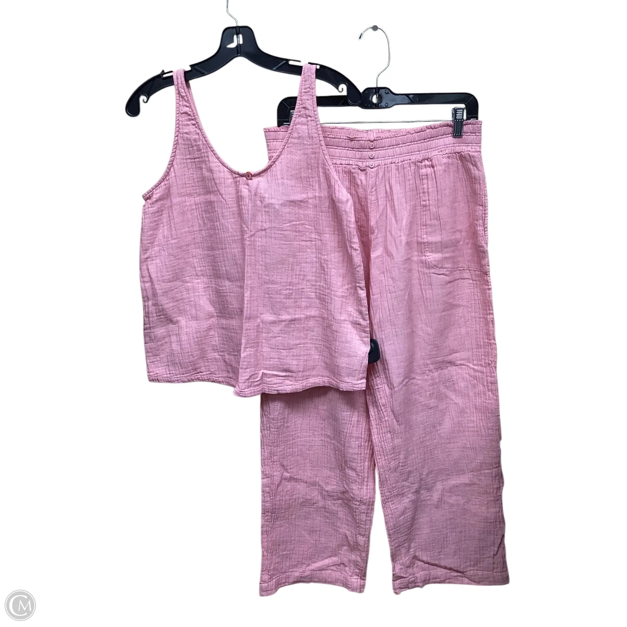 Pants Set 2pc By Soma In Pink, Size: Medium Trendy High-Waist Trousers