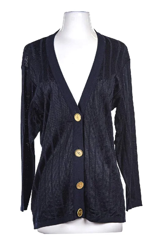 Vintage Yves Saint Laurent Sweater Houndstooth Herringbone Solid