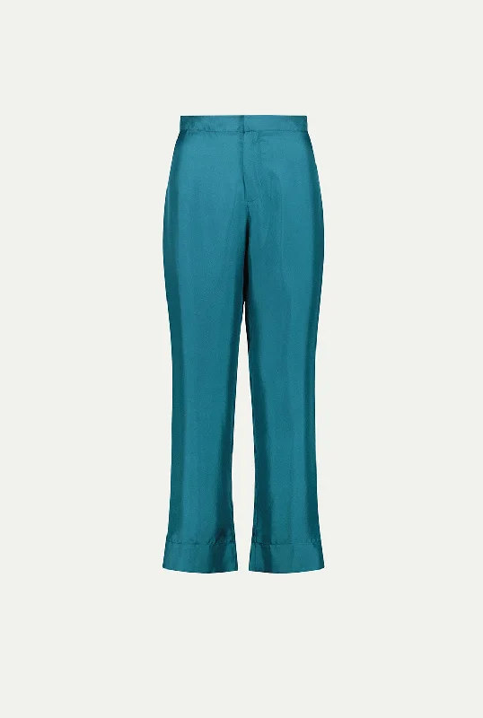 ALMATY silk pants Chic Faux Leather Pants