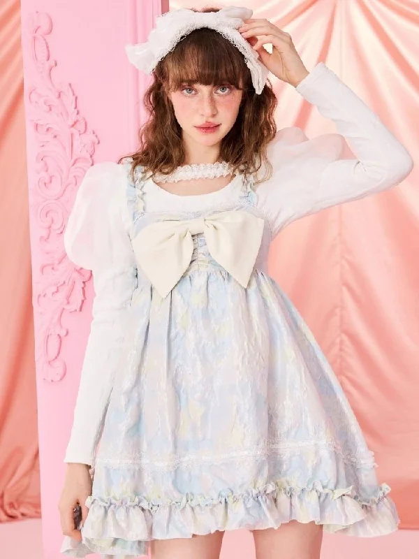 Sweet Princess halter jacquard skirt【s0000006962】 modal blend skirt