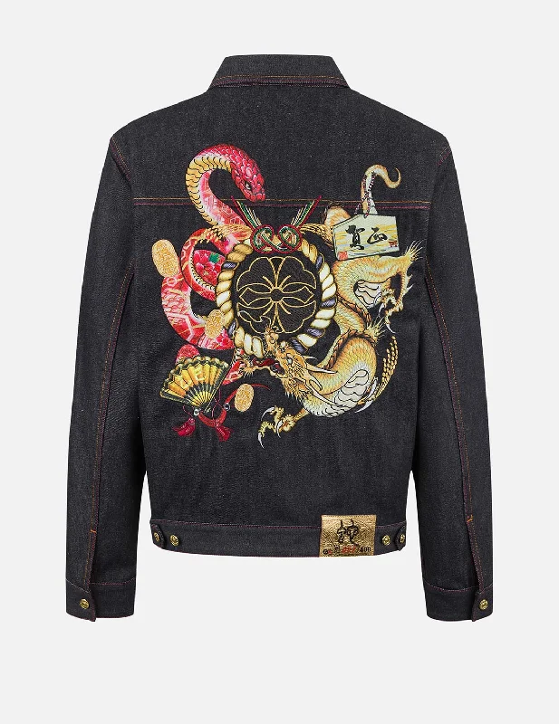 2025 Limited Edition Year of the Snake Relax Fit Denim Jacket Cotton Jacket Linen Jacket Terry Jacket 2025 Limited Edition Year of the Snake Relax Fit Denim Jacket Cotton Jacket Linen Jacket Terry Jacket