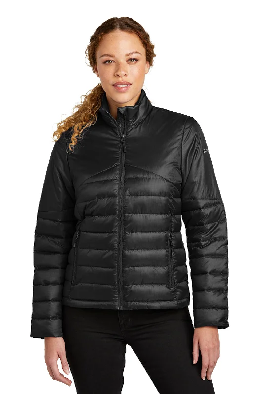 Eddie Bauer Womens Water Resistant Quilted Full Zip Jacket - Deep Black Knit Jacket Woven Jacket Fleece Jacket Eddie Bauer Womens Water Resistant Quilted Full Zip Jacket - Deep Black Knit Jacket Woven Jacket Fleece Jacket