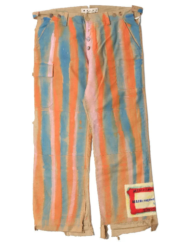Painted Pants Trendy High-Waist Trousers